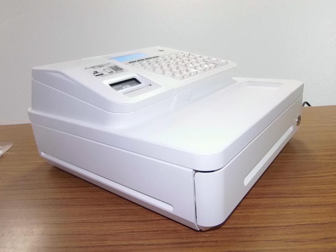 白ほぼ新品届いてすぐ使える設定無料カシオSR-S200レジスター04061222