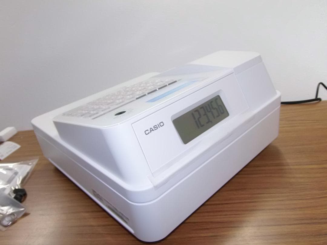 白ほぼ新品届いてすぐ使える設定無料カシオSR-S200レジスター04061222