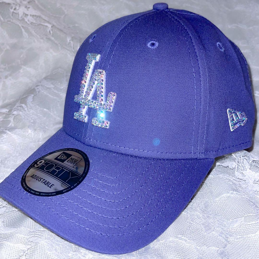 ニューエラ キャップ ラインストーン キラキラ9FORTY オーロラ パープル