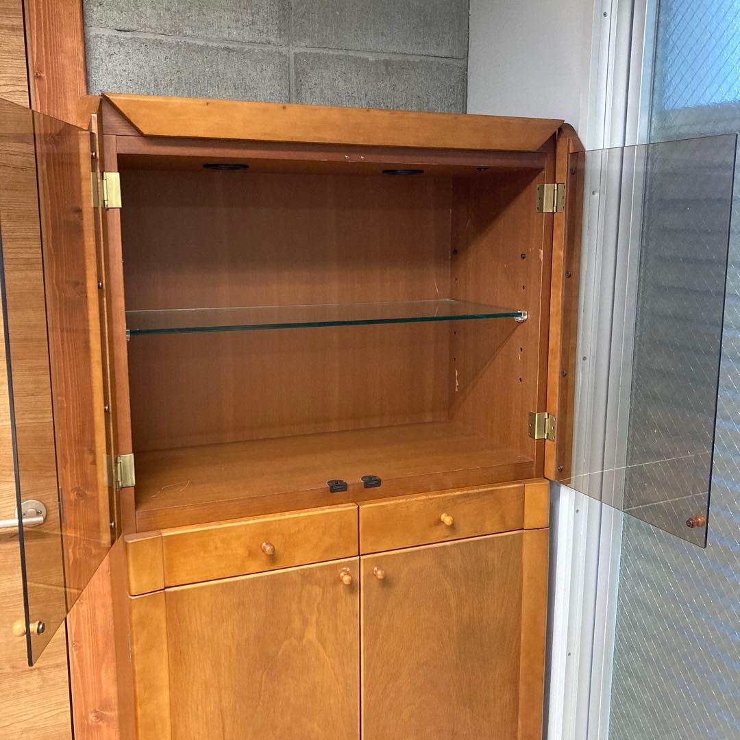 【送料込み】マルニ木工　ダウンライト付きキャビネット　フタバ木工