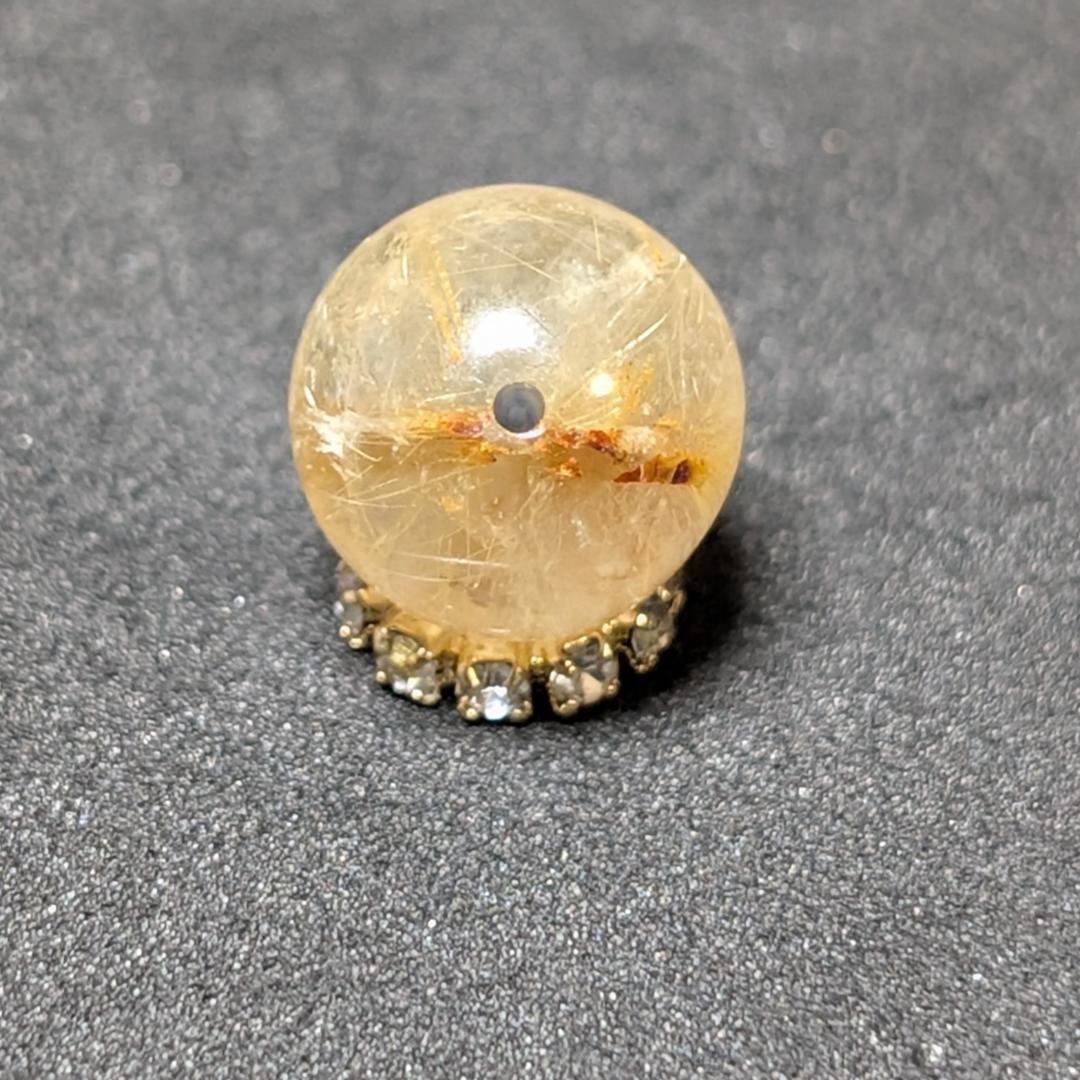 一点物 シャトヤンシー効果も出ている タイチンルチル 10ミリ 粒売り