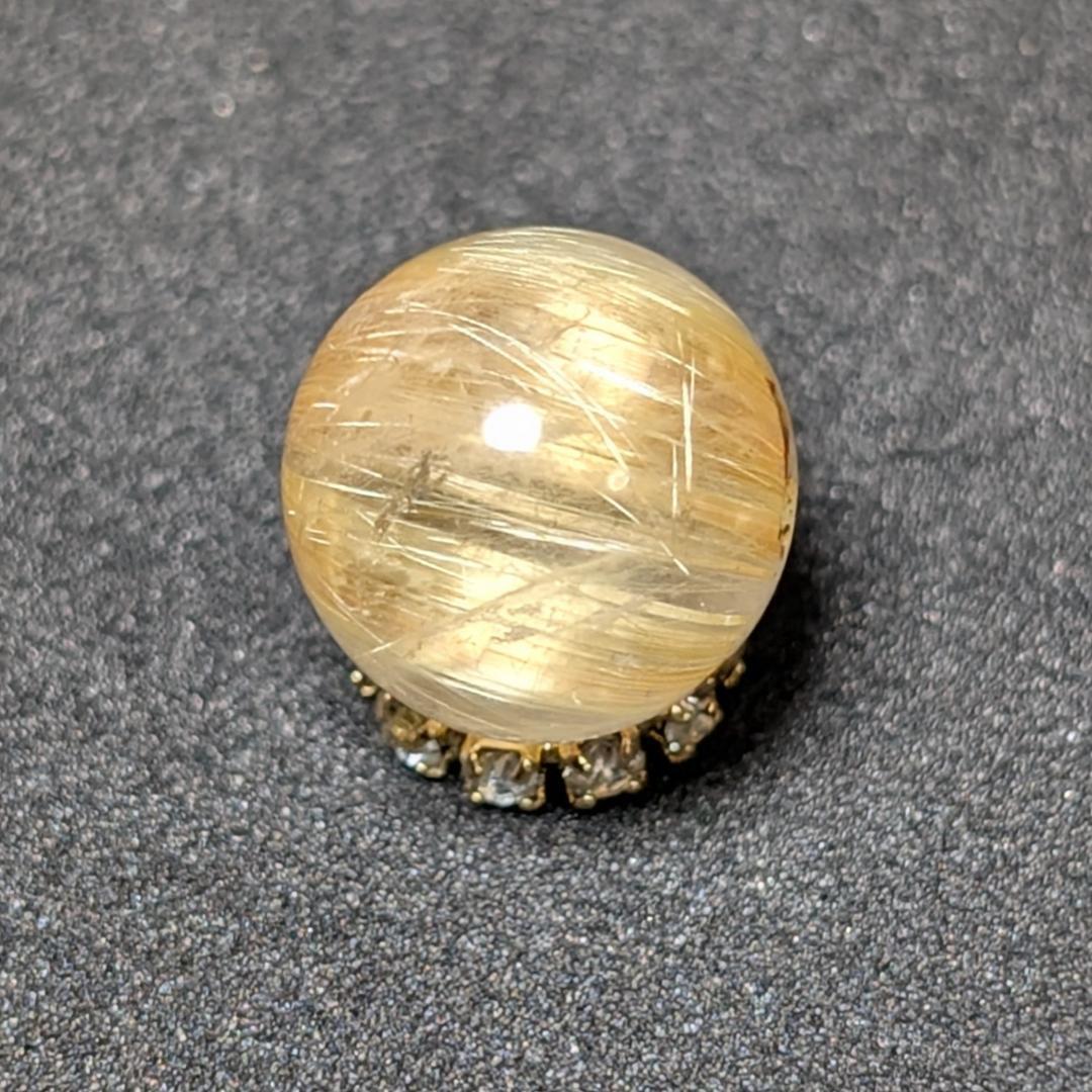 一点物 シャトヤンシー効果も出ている タイチンルチル 10ミリ 粒売り