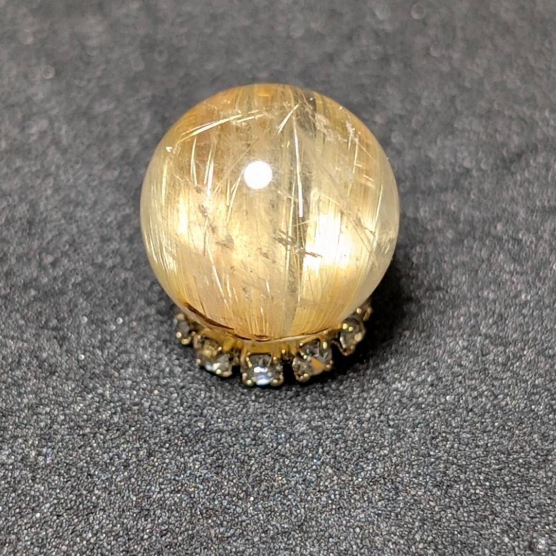 一点物 シャトヤンシー効果も出ている タイチンルチル 10ミリ 粒売り