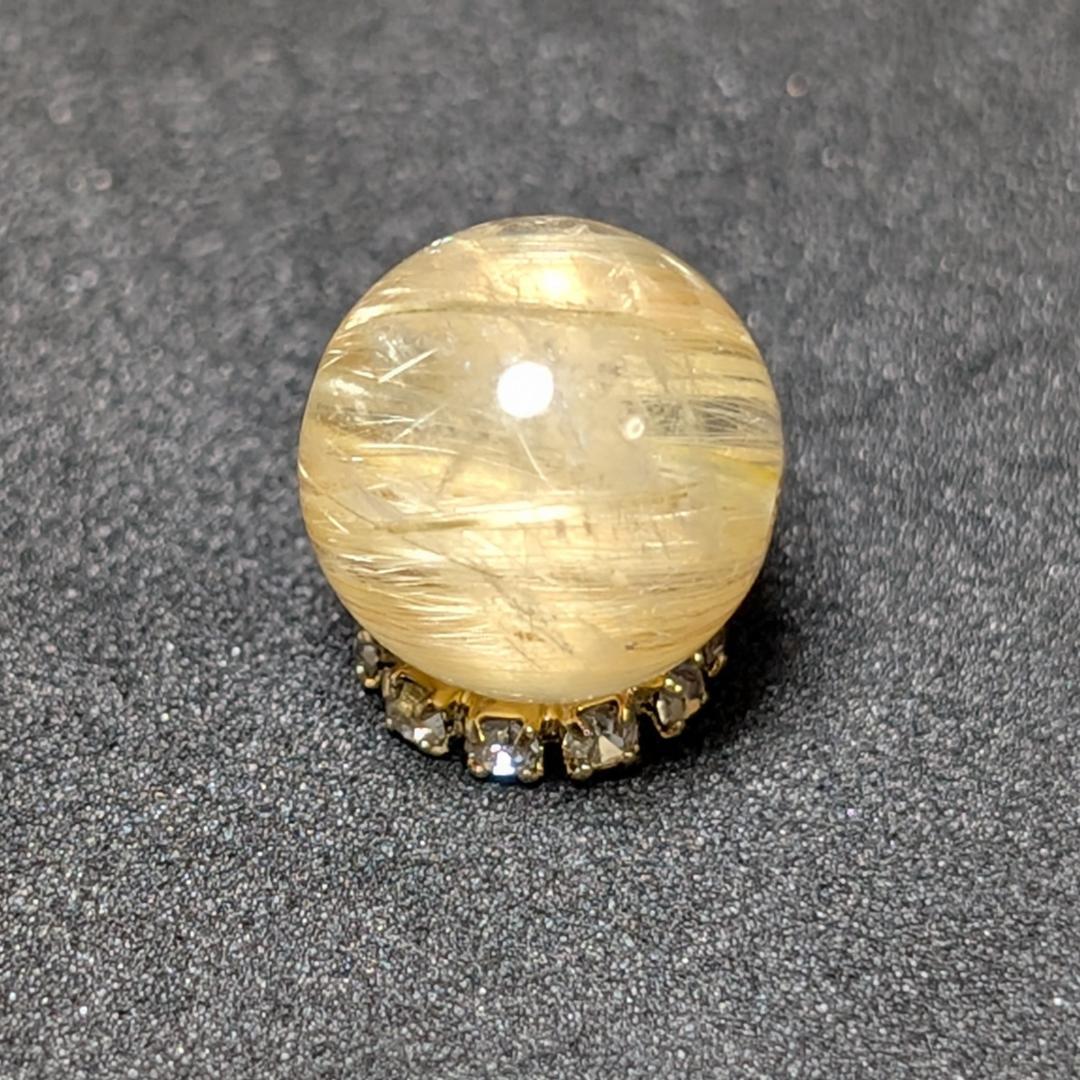 一点物 シャトヤンシー効果も出ている タイチンルチル 10ミリ 粒売り