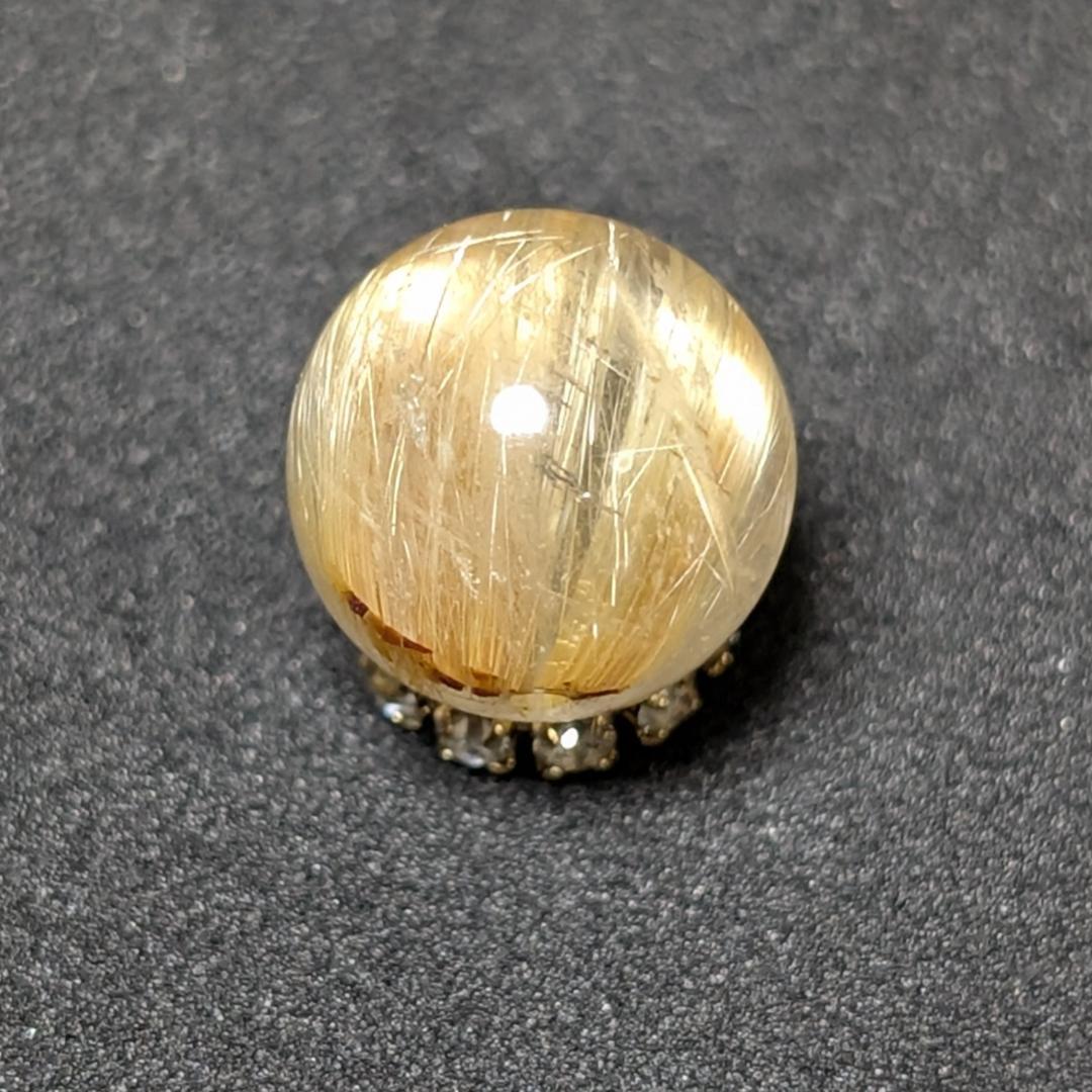 一点物 シャトヤンシー効果も出ている タイチンルチル 10ミリ 粒売り