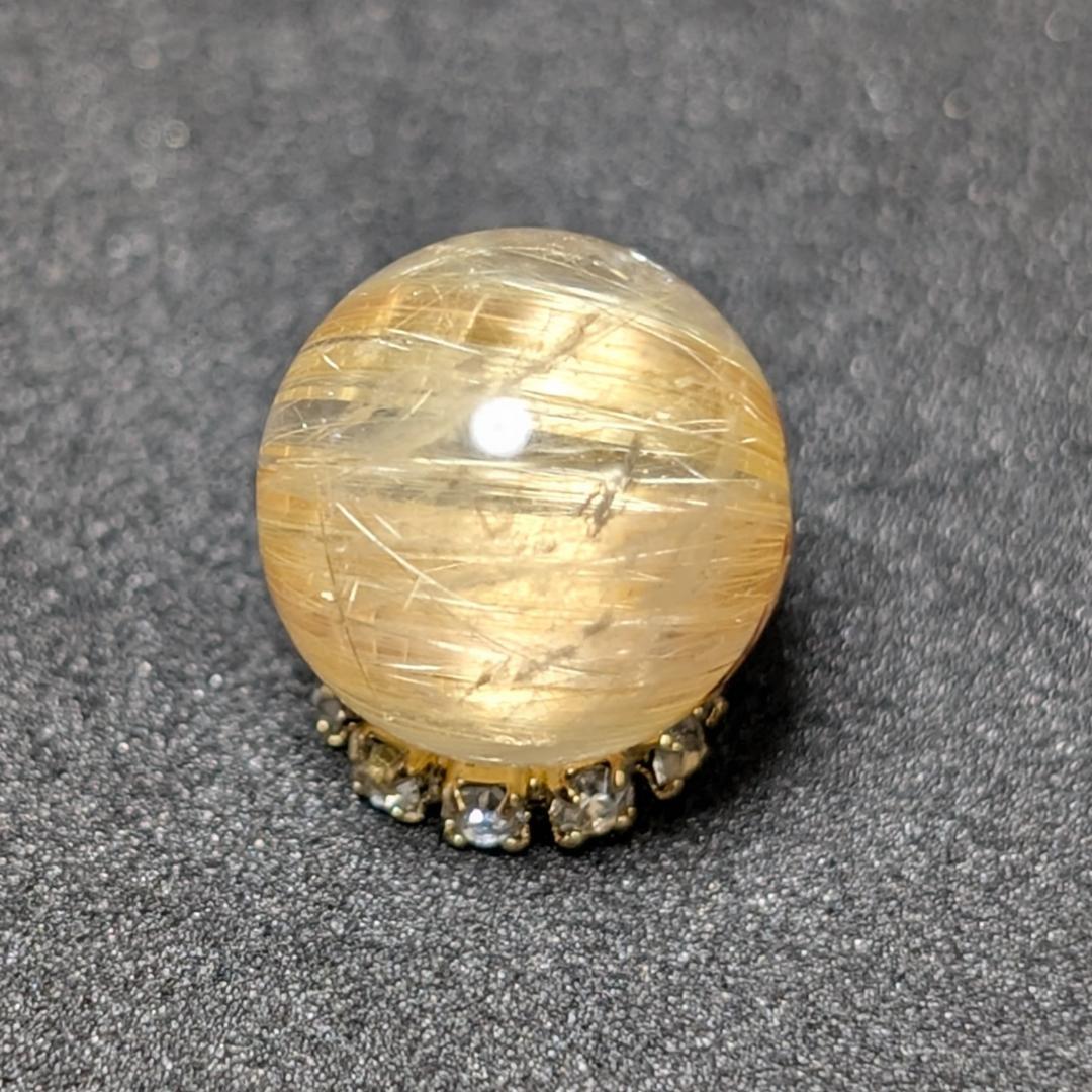 一点物 シャトヤンシー効果も出ている タイチンルチル 10ミリ 粒売り