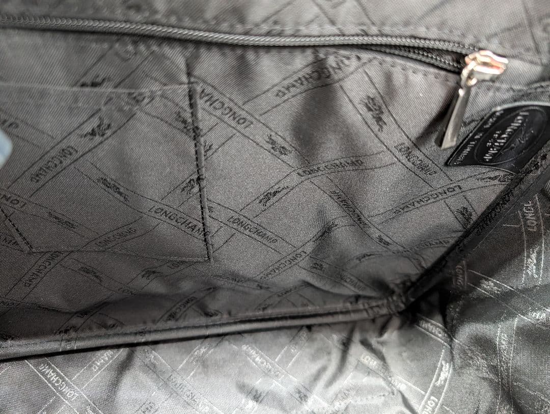 値下げ●LONGCHAMP ロンシャン ブラックトートバッグ メタルロック付き