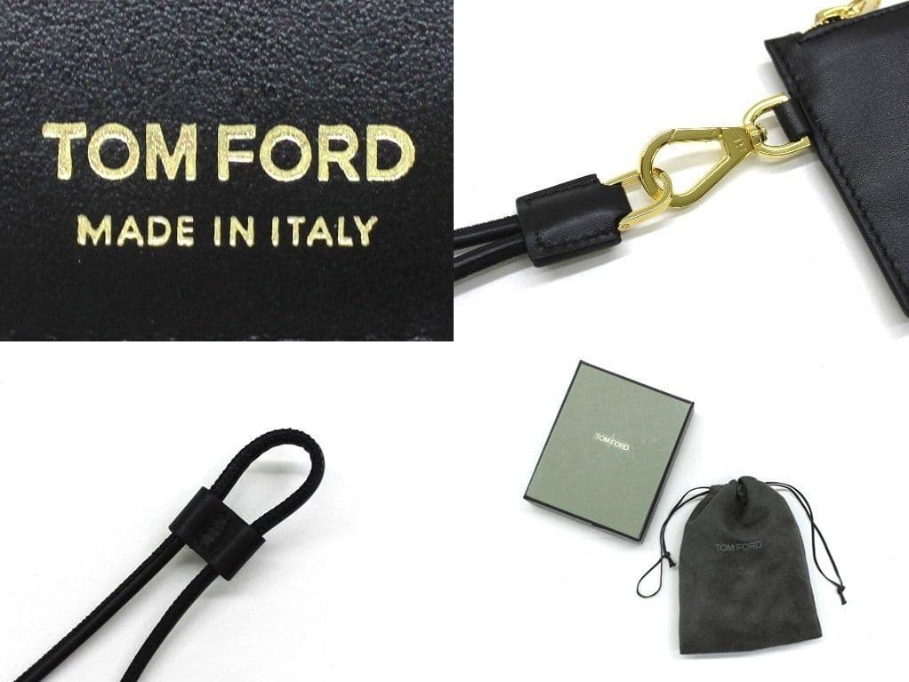 ■新品17万!TOM FORDトムフォード／ストラップ付ケース　ブラック黒