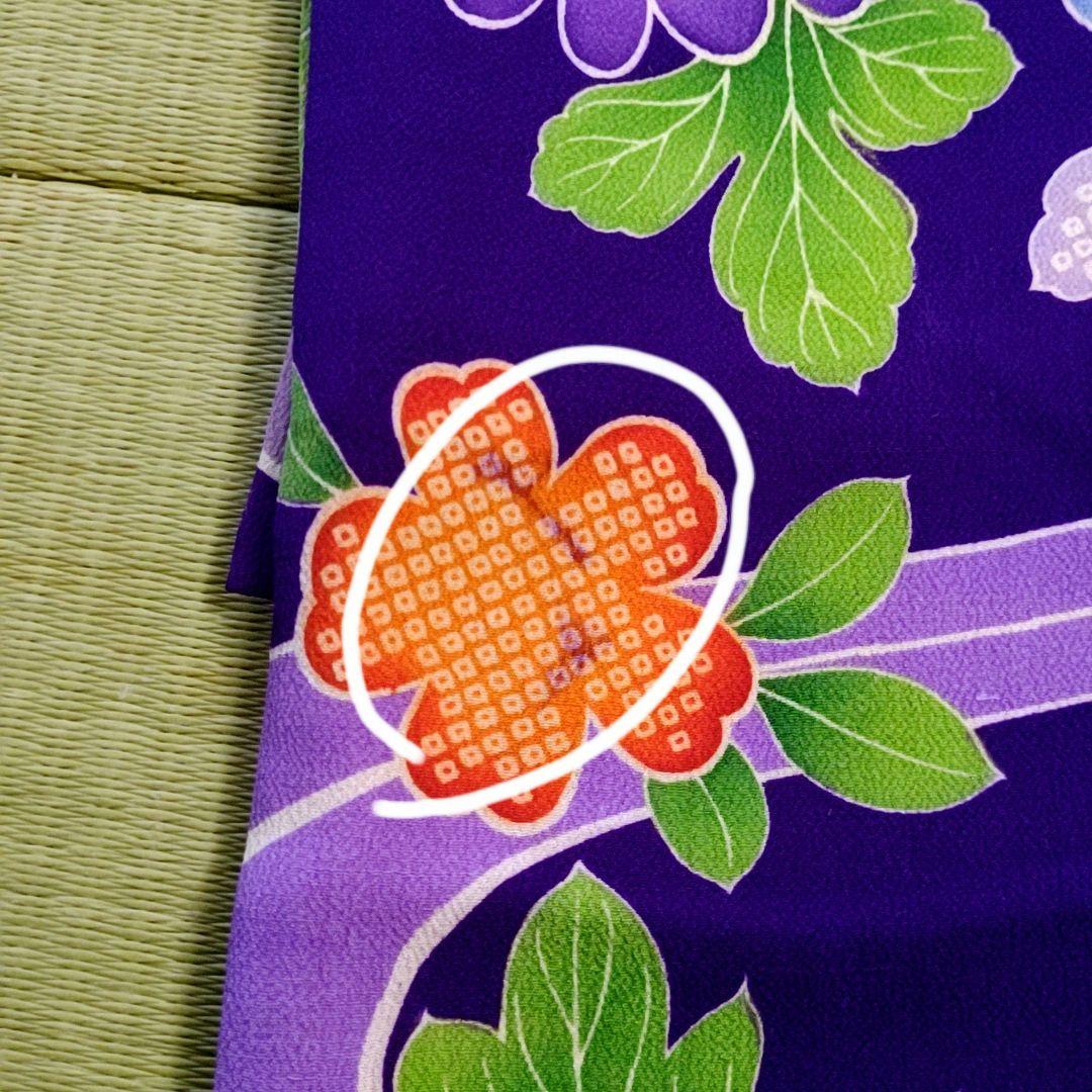 アンティーク錦紗 縮緬 子供振袖 七五三 ７歳 女の子 お稽古 舞台衣装 着物