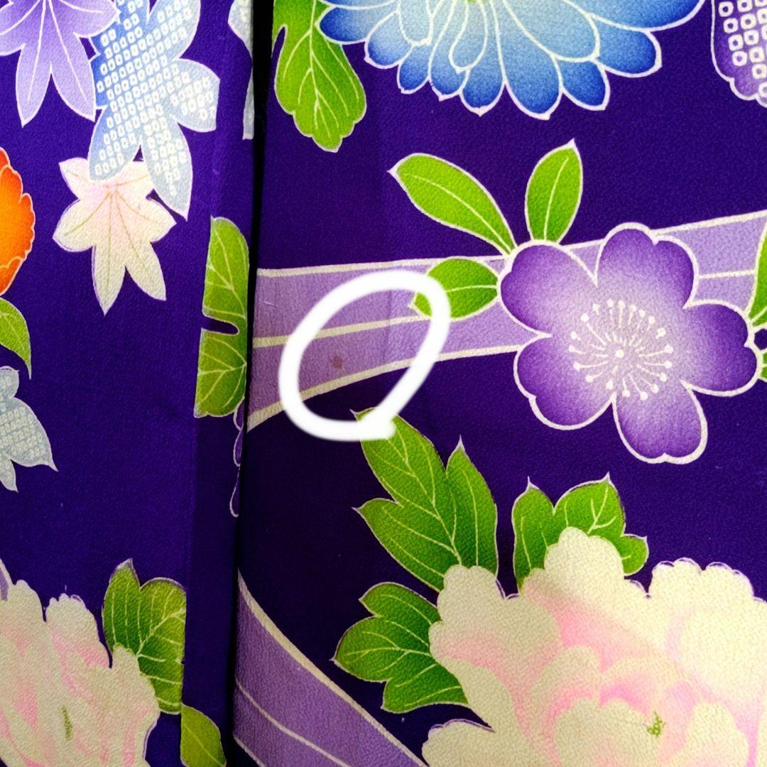 アンティーク錦紗 縮緬 子供振袖 七五三 ７歳 女の子 お稽古 舞台衣装 着物