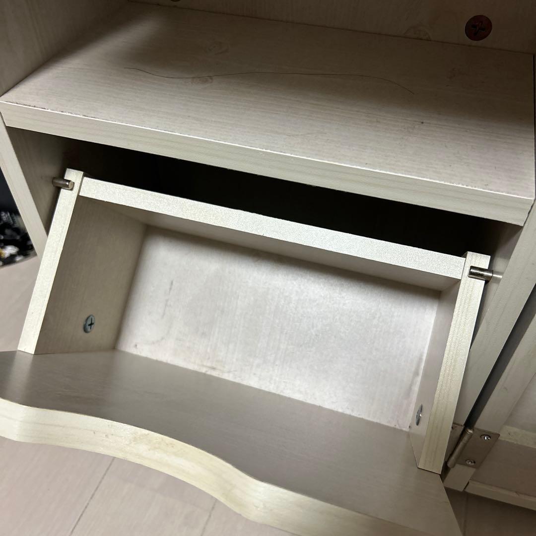 コスメワゴン キャスター付き ホワイト