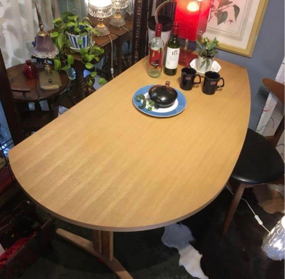 【引取り希望】北欧風ナチュラルウッドダイニングテーブル