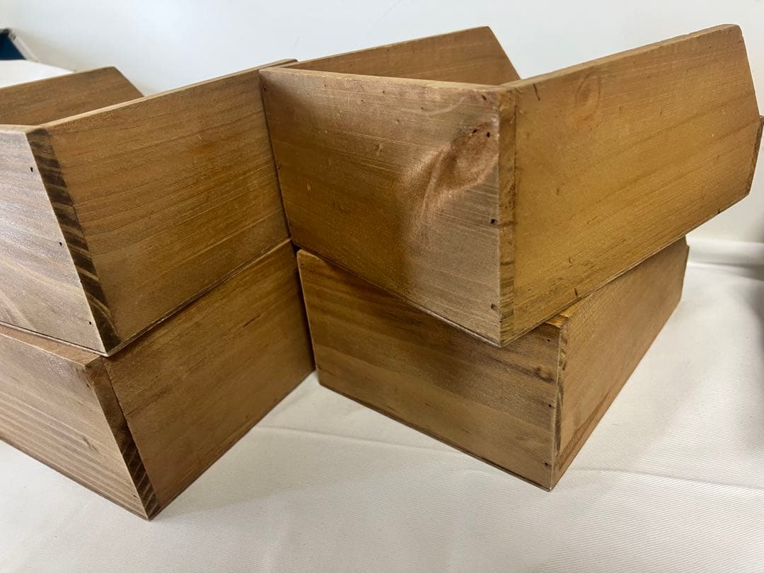 木製ボックス4個セット★ジャンク、アンティーク、メンズライク、コベントガーデン