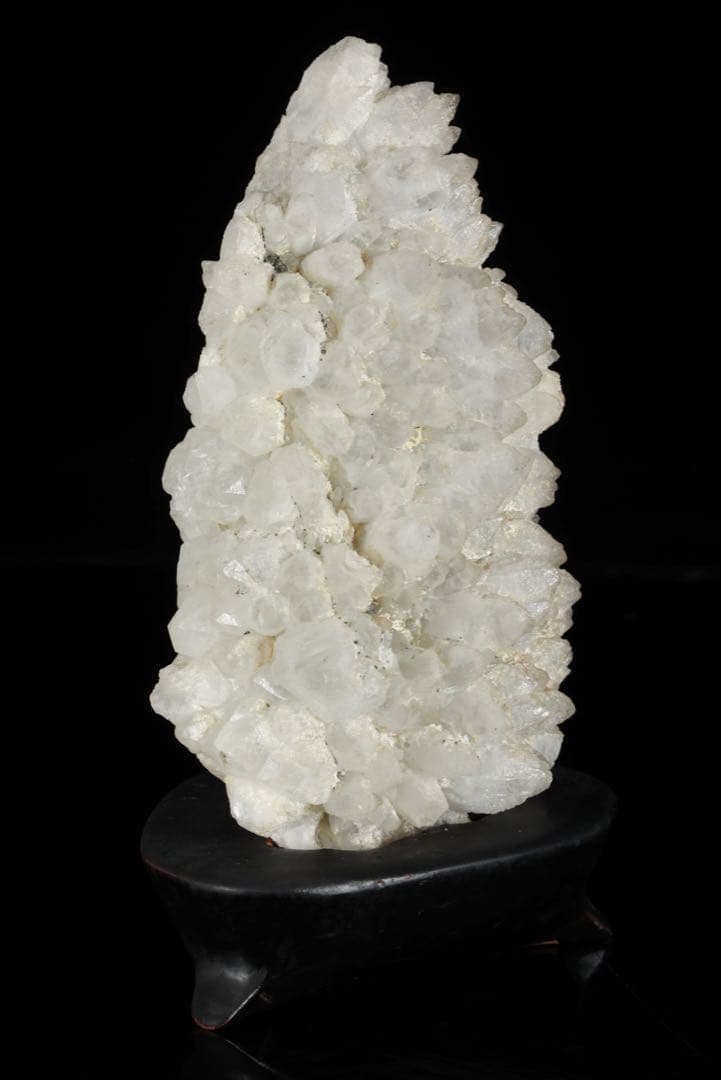 日本産 白水晶クラスター 日本水晶 原石 天然石 鉱物 標本 台座付 1kg