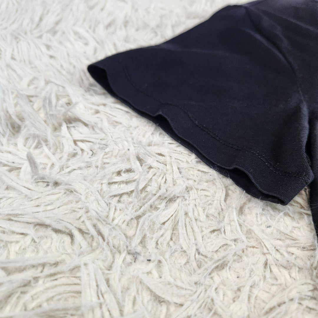 美品 MONCLER モンクレール Tシャツ ロゴプリント 綿100% 黒 L