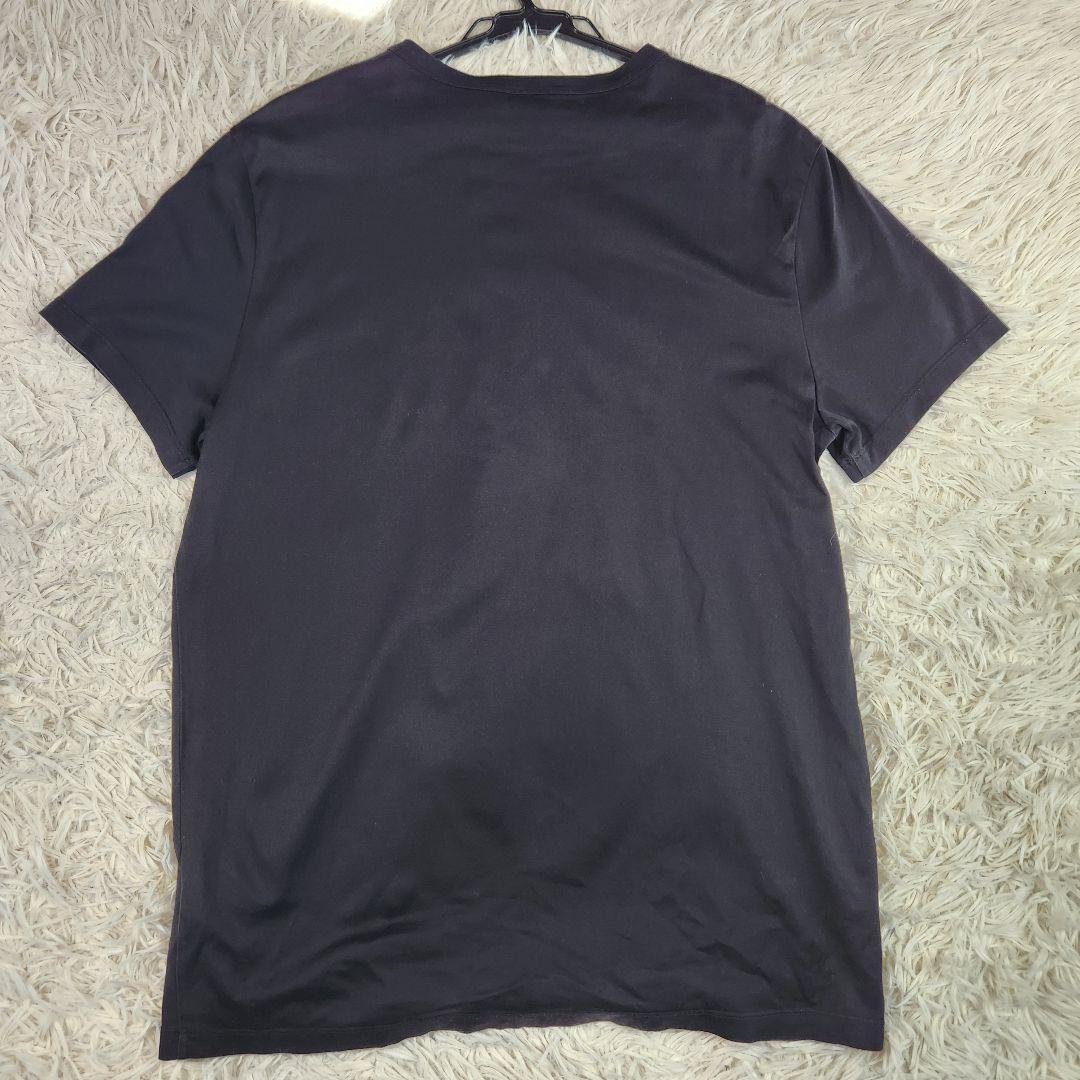 美品 MONCLER モンクレール Tシャツ ロゴプリント 綿100% 黒 L