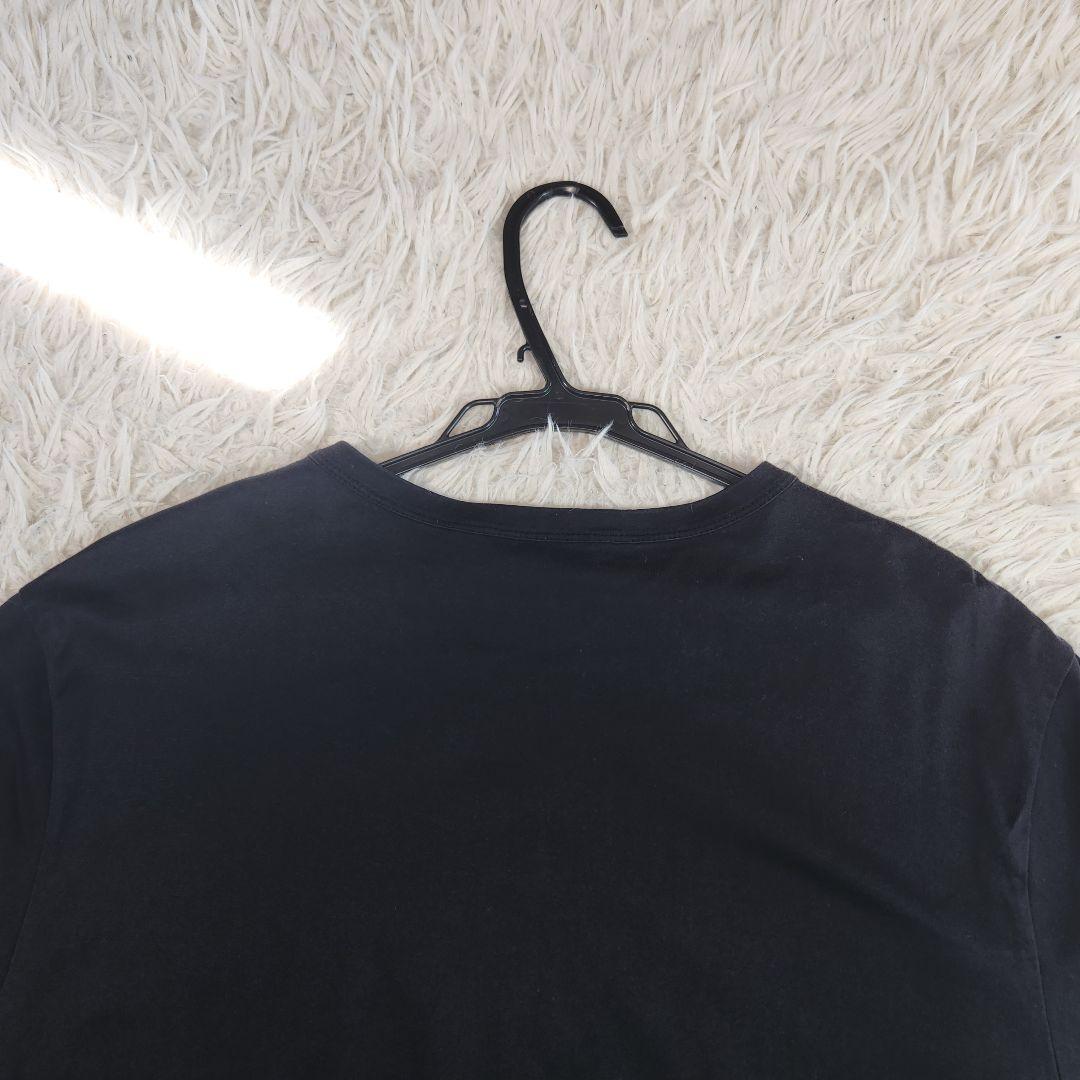 美品 MONCLER モンクレール Tシャツ ロゴプリント 綿100% 黒 L
