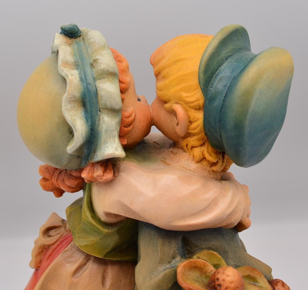 ファーストキッス　アンリ　ANRI　サラケイ　木彫り人形　イタリア　20ｃｍ