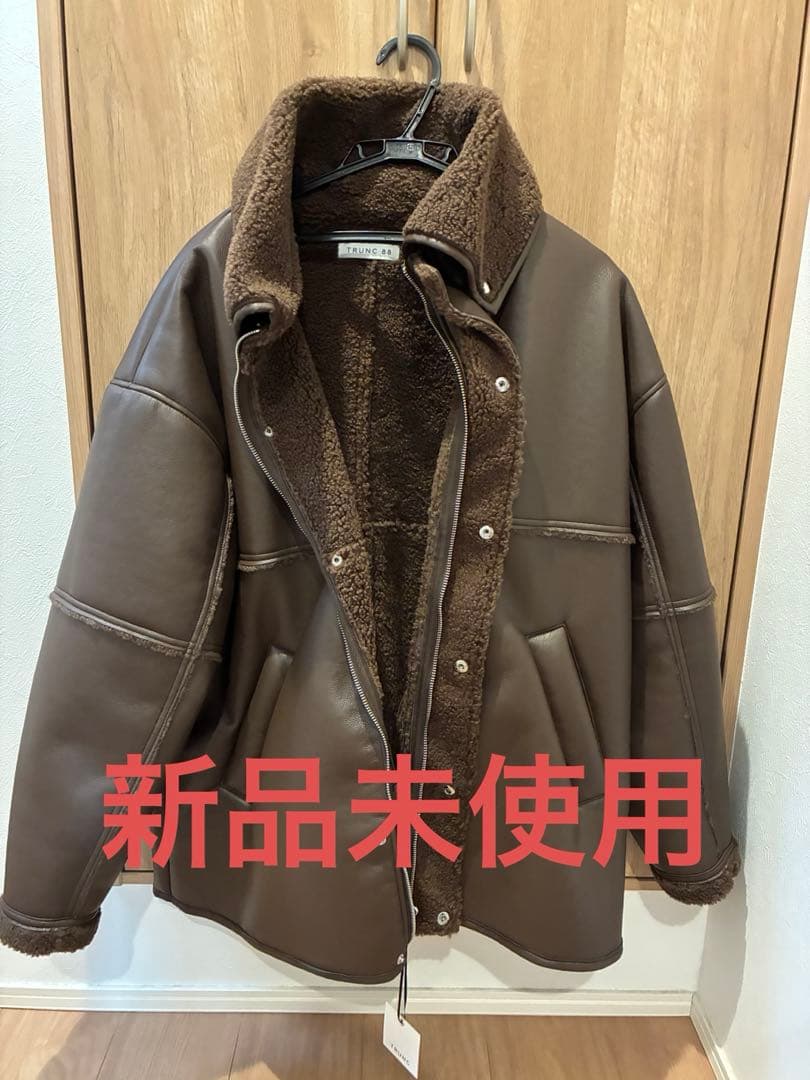 TRUNC 88 ブラウンレザーショートジャケット