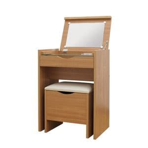 シンプル ドレッサーセット/化粧台・スツールセット 【ナチュラル】 幅50cm