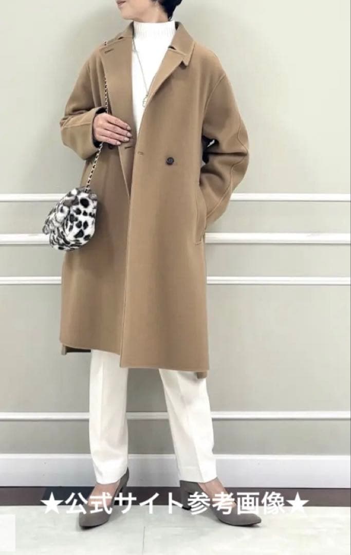 ♡23区♡【滝沢眞規子さん着用】ウールリバー チェスターコート♡完売38キャメル