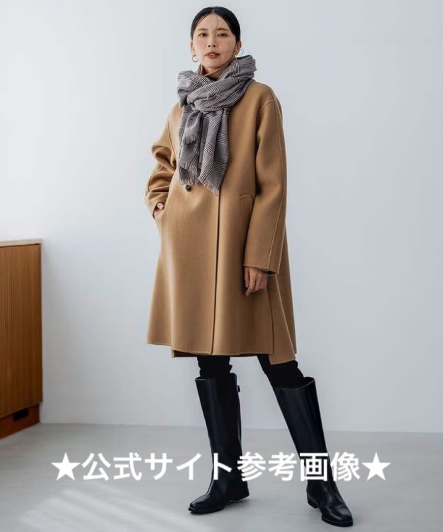 ♡23区♡【滝沢眞規子さん着用】ウールリバー チェスターコート♡完売38キャメル