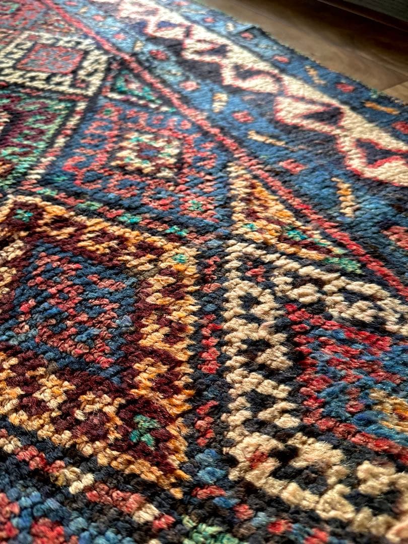 トライバルラグ　ヴィンテージラグ　ジャフクルド　希少サイズ　プリミティブアート