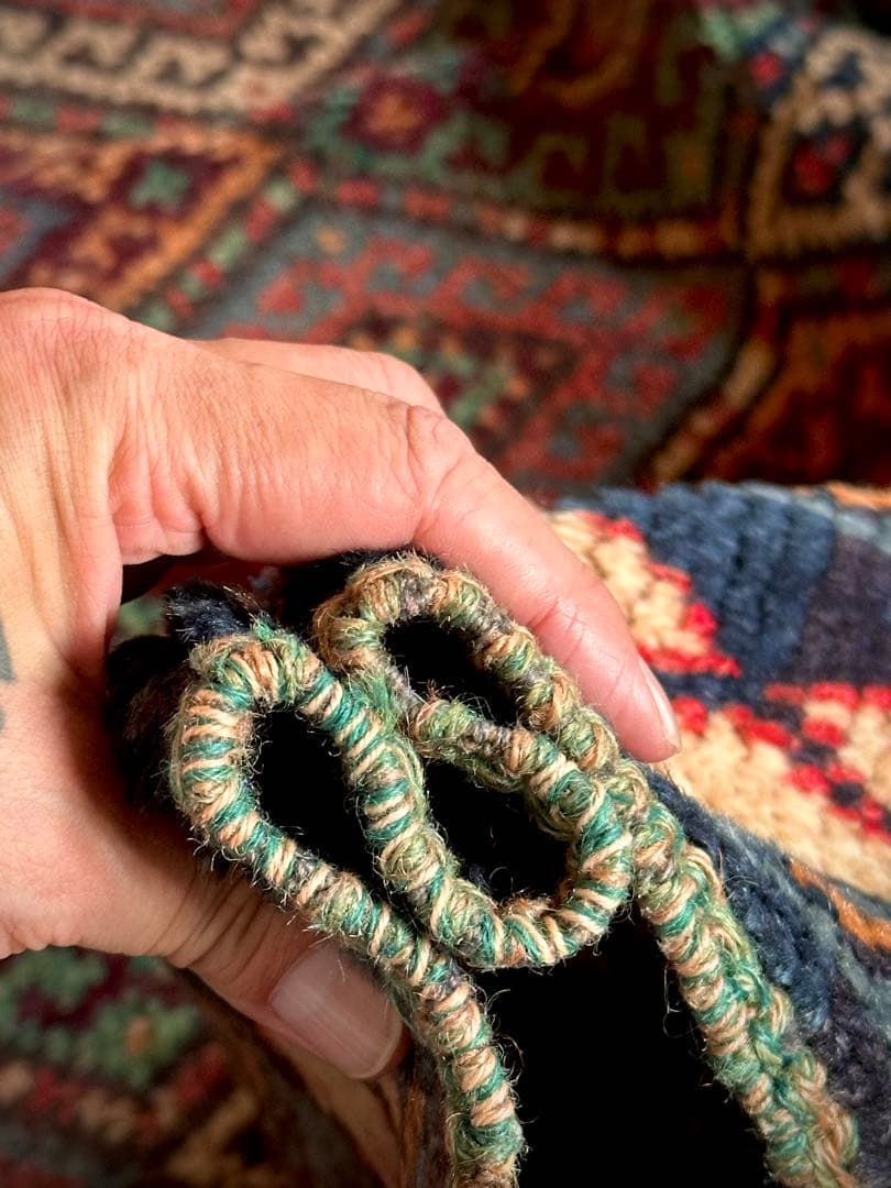 トライバルラグ　ヴィンテージラグ　ジャフクルド　希少サイズ　プリミティブアート