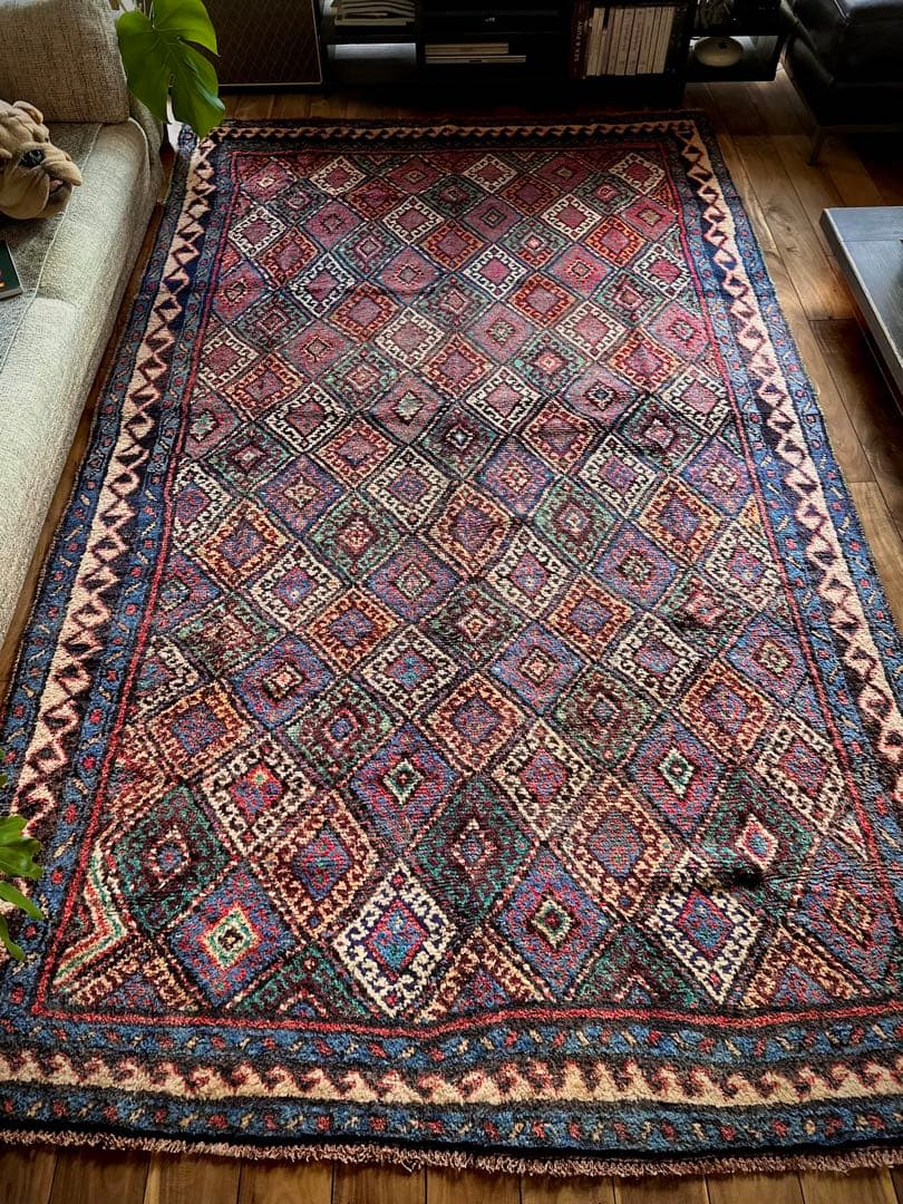 トライバルラグ　ヴィンテージラグ　ジャフクルド　希少サイズ　プリミティブアート