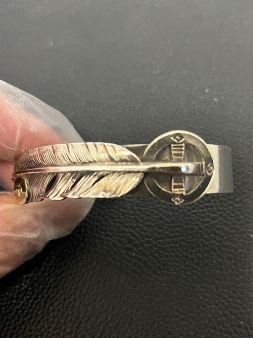 goro's ゴローズ　金メタル付き特大フェザーブレス　特注　Mサイズ