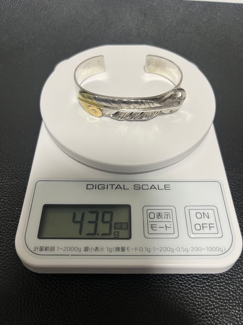 goro's ゴローズ　金メタル付き特大フェザーブレス　特注　Mサイズ