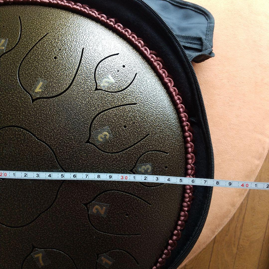 美品 スティールドラム タングドラム スリットドラム 15音 グリーンブロンズ