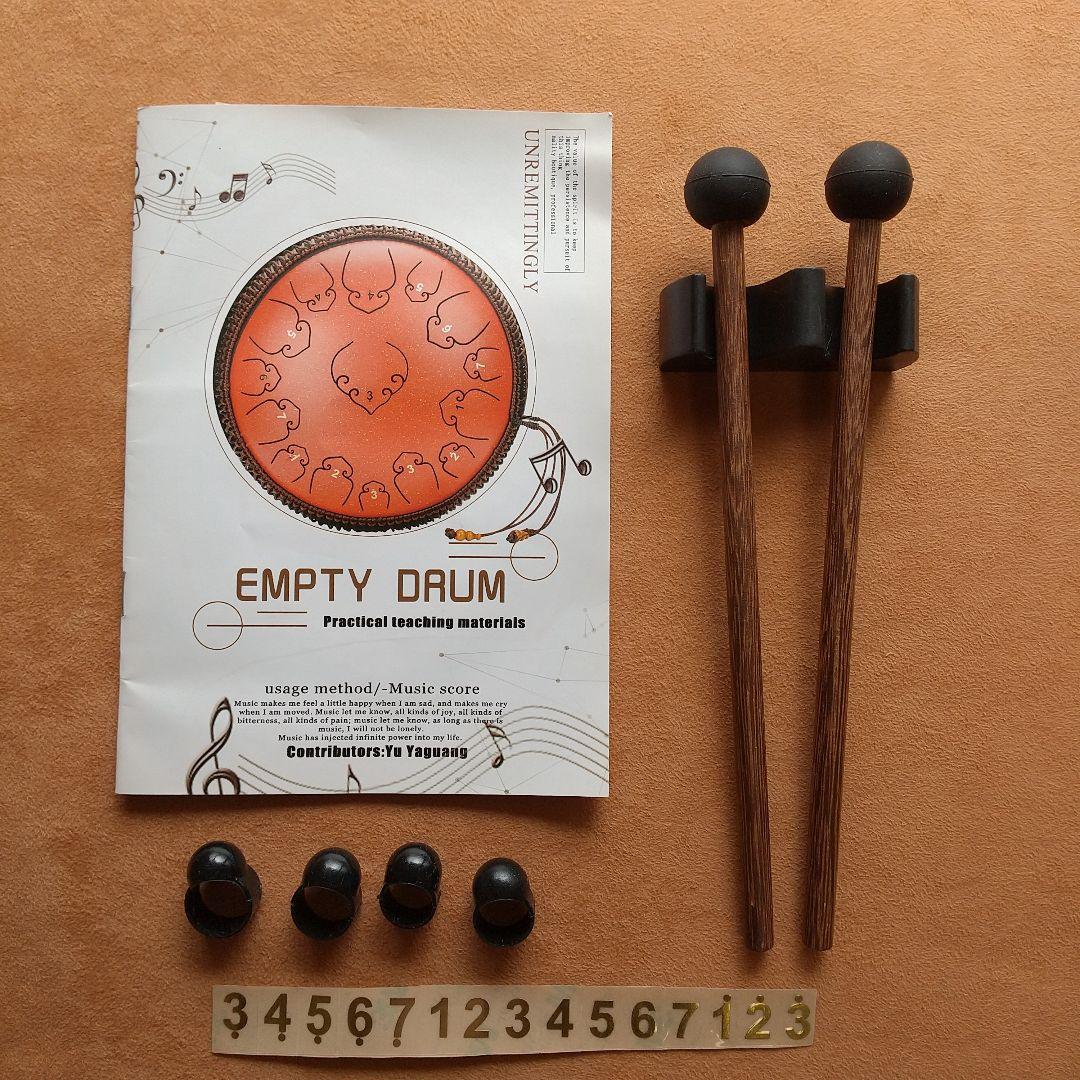 美品 スティールドラム タングドラム スリットドラム 15音 グリーンブロンズ