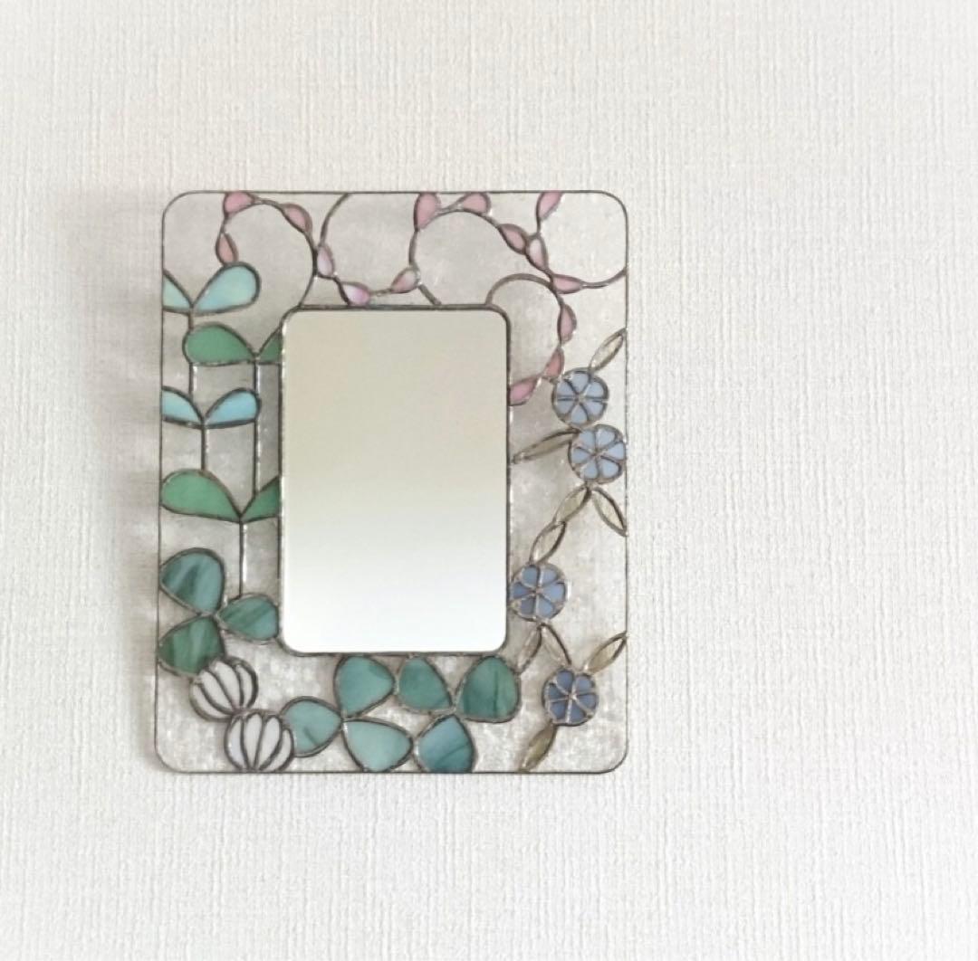サンポミチノカガミ　ステンドグラス ミラー
