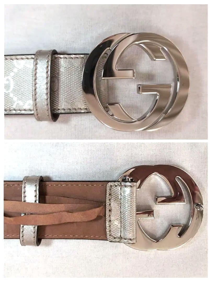 GUCCI インターロッキングG 80cm±3 シャンパンゴールド d28