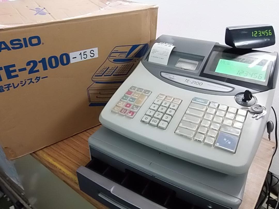 2/4物販向15部門２レシートカシオレジスター軽減税率対応TE-2100