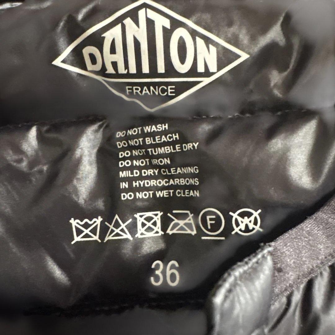 DANTON ダントン ブラック インナーダウンコート 36