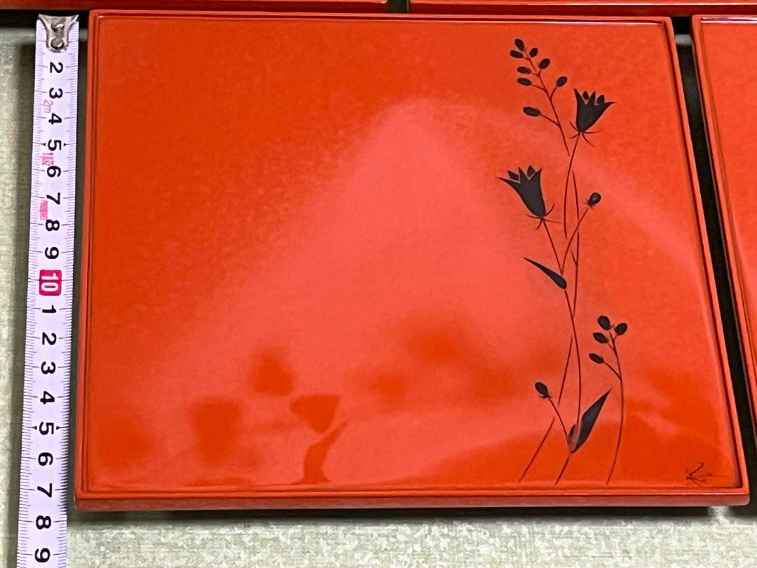 (ト26) 輪島塗 口取 5客 [加治武] 漆工芸 朱塗り 茶道具 お正月 お祝