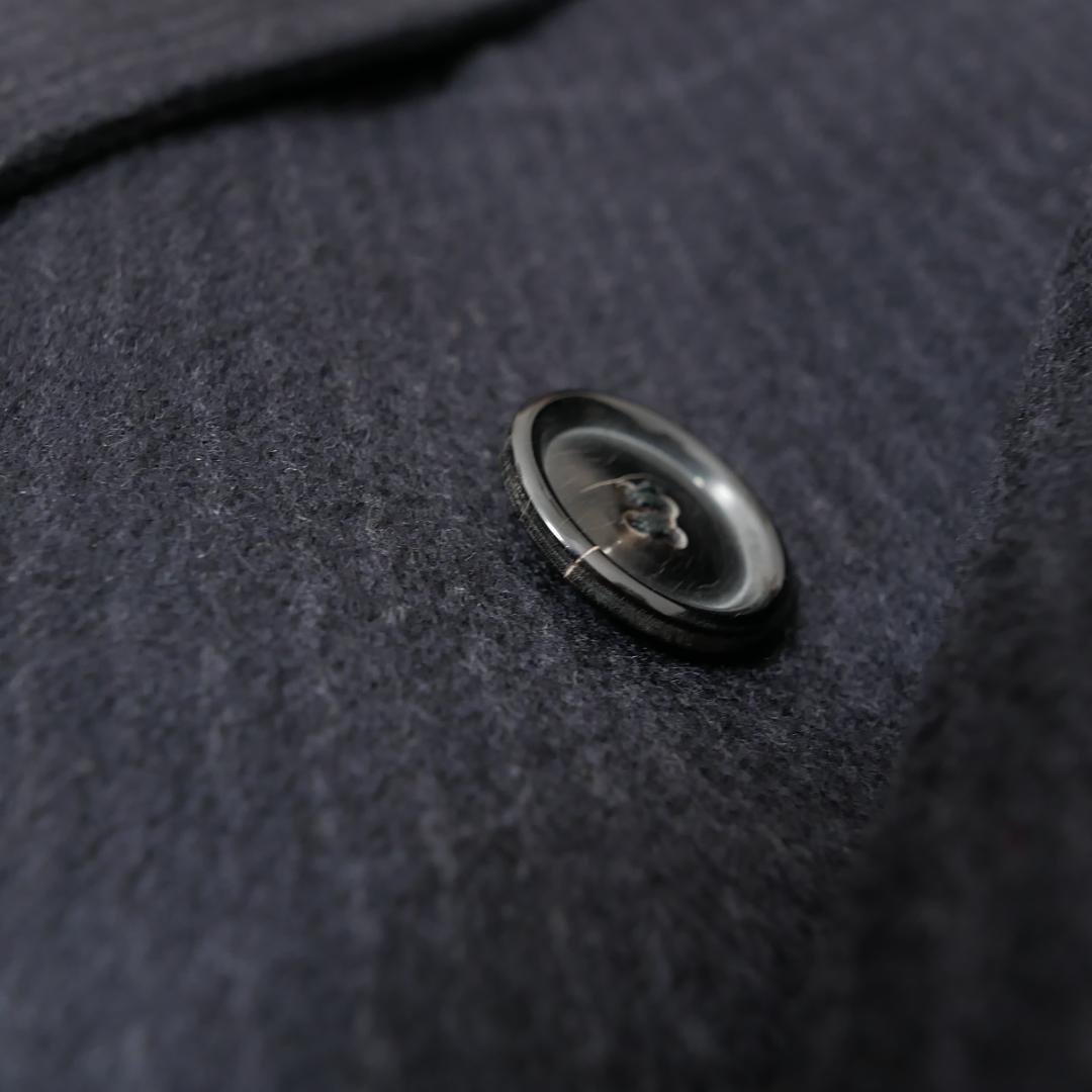 美品【ソブリン】カシミヤ100% ダブルコート 48 伊製 ストライプ 最高級