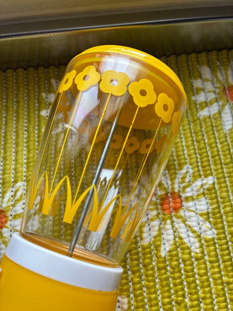 【未使用】昭和レトロポップ　花柄箸立て　TOWAトーワ　当時物　レトロ