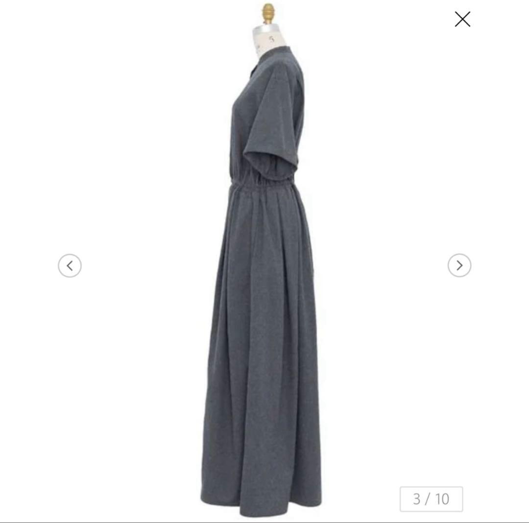 PRE2 フランネル スタンドカラーワンピース