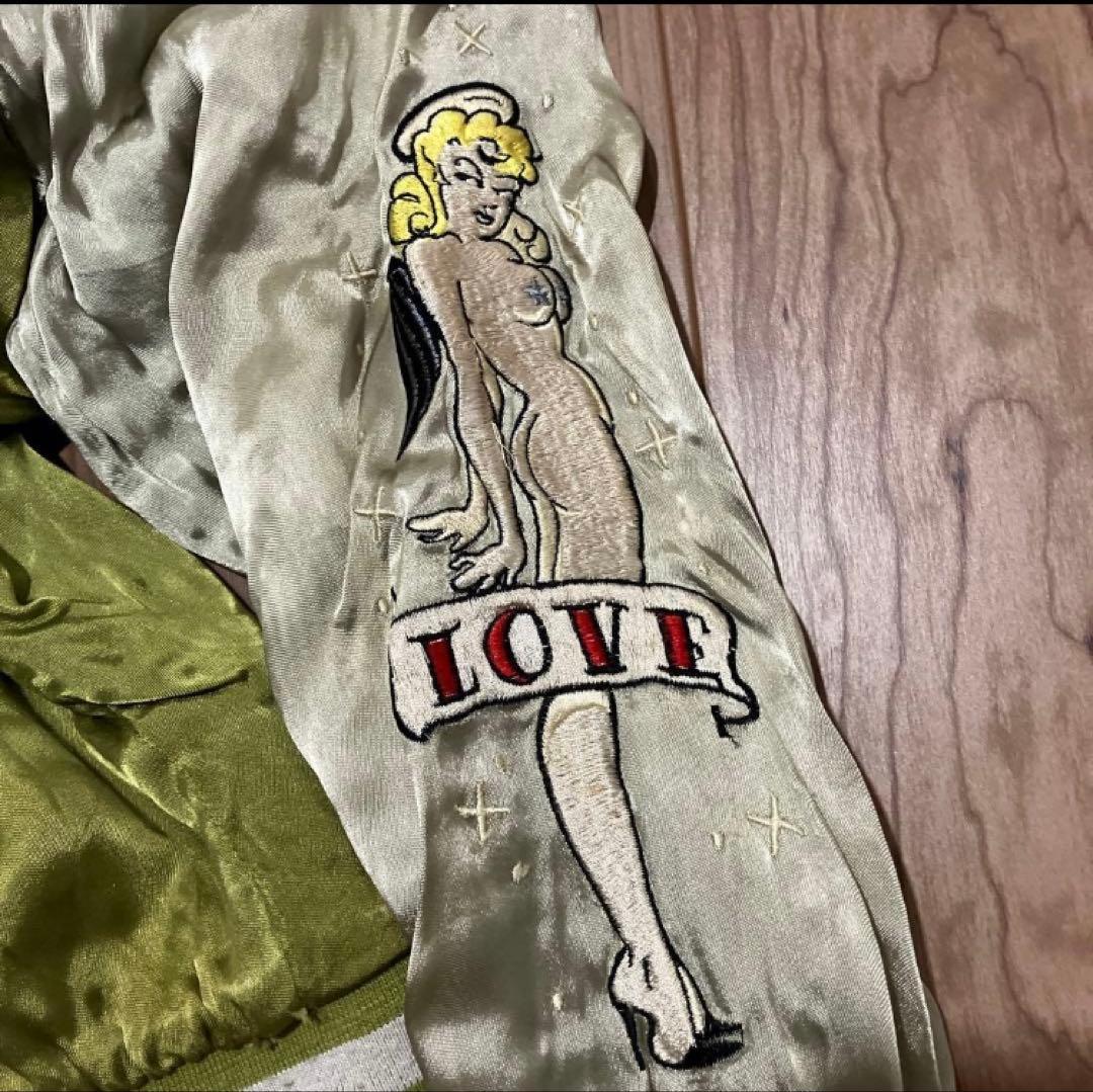 LUCKY13 スカジャン タトゥー アメトラ USED 古着