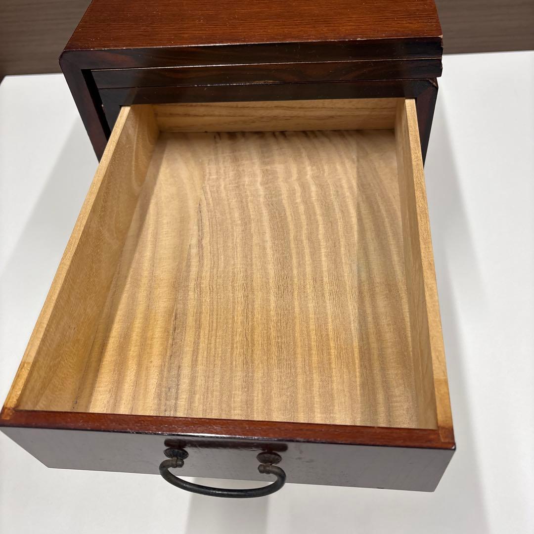 木製3段引き出し小物入れ、折り畳み机