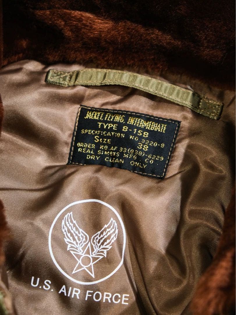 40 Lサイズ希少B-15B初期型復刻MA-1前身ムートン REALSIMONS