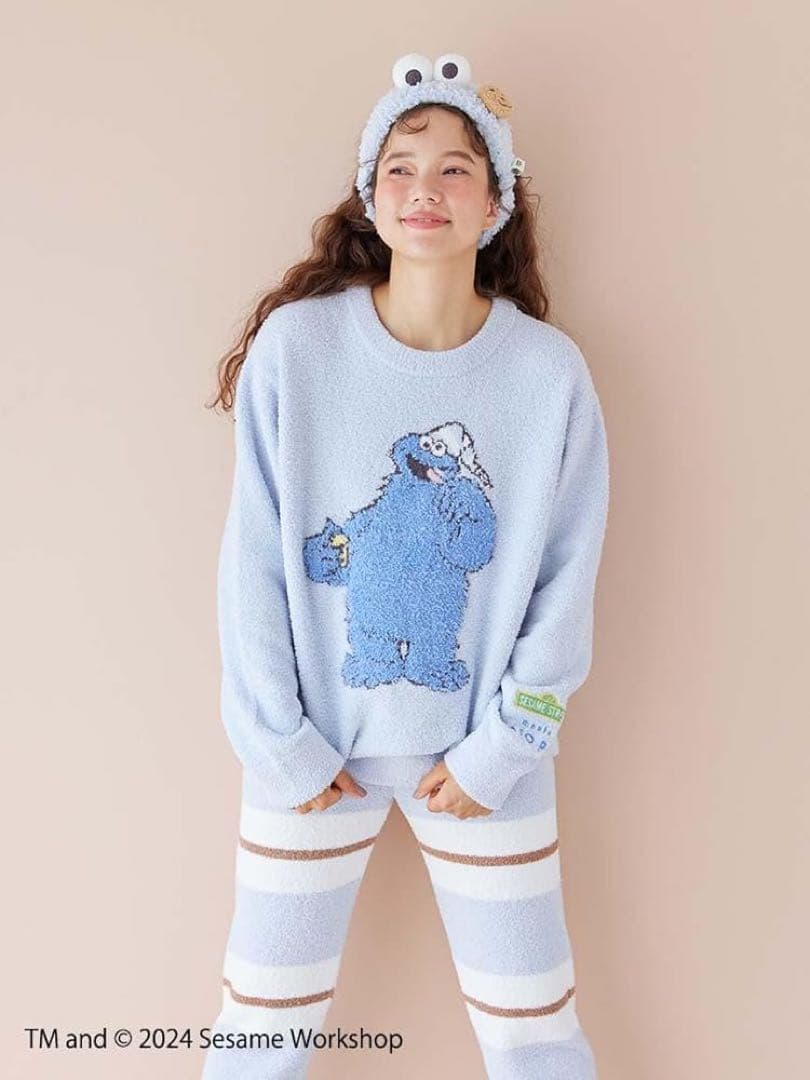 【ジェラートピケ】SESAME STREETプルオーバー&ロングパンツセット