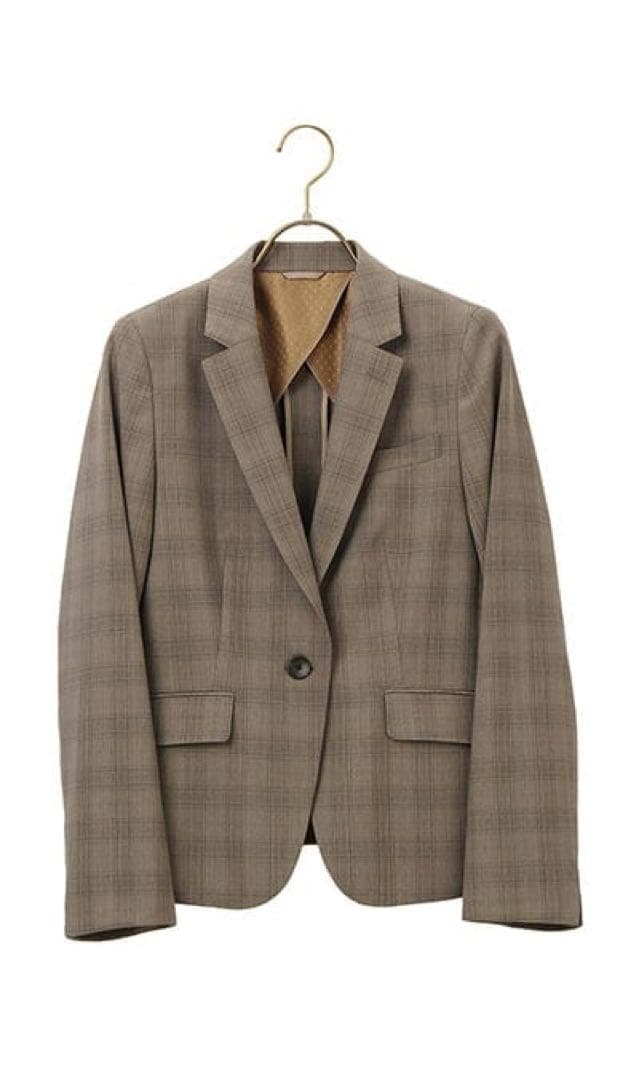 【美品】ビジネススーツ セットアップ パンツスーツ グレンチェック チェック柄