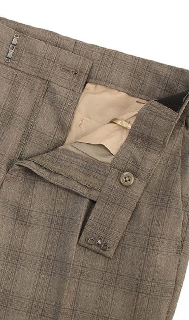 【美品】ビジネススーツ セットアップ パンツスーツ グレンチェック チェック柄