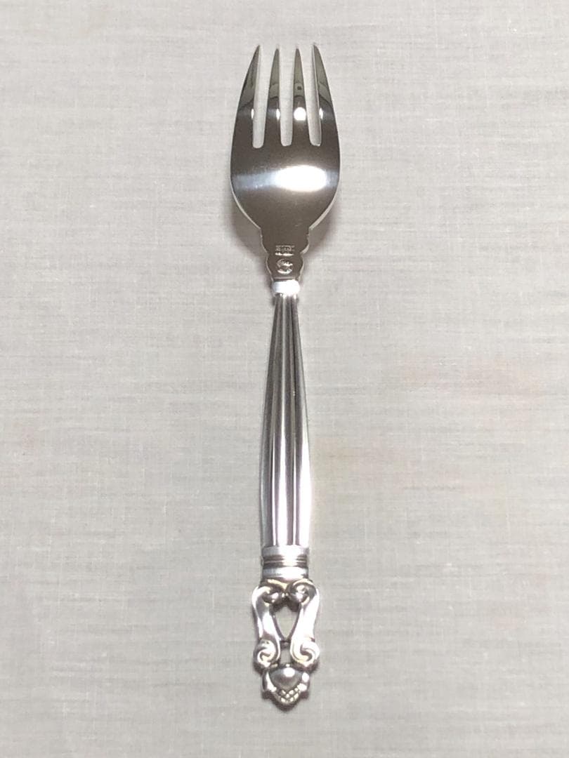 美品 ジョージジェンセン ACORN ディナーフォーク STERLING ①