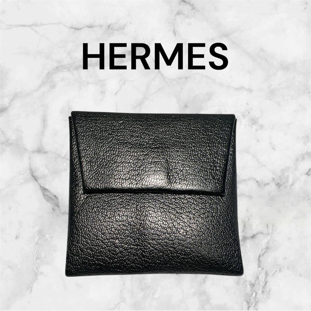 HERMES ブラック レザー ケース