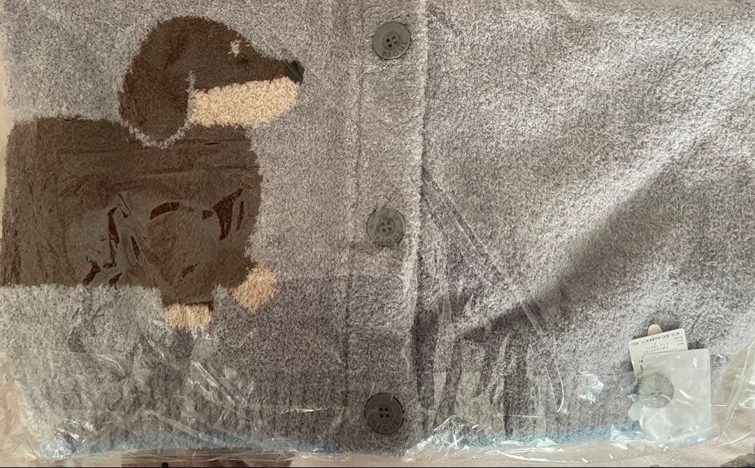 ジェラートピケ ベビモコダックスフンドジャガードカーディガン　新品タグ付き未使用